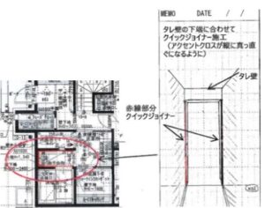 クロスの施工連絡表