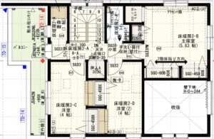 31.75坪の2階の間取り図