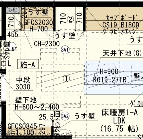 キッチンの間取り図