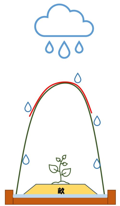 雨よけのイラスト