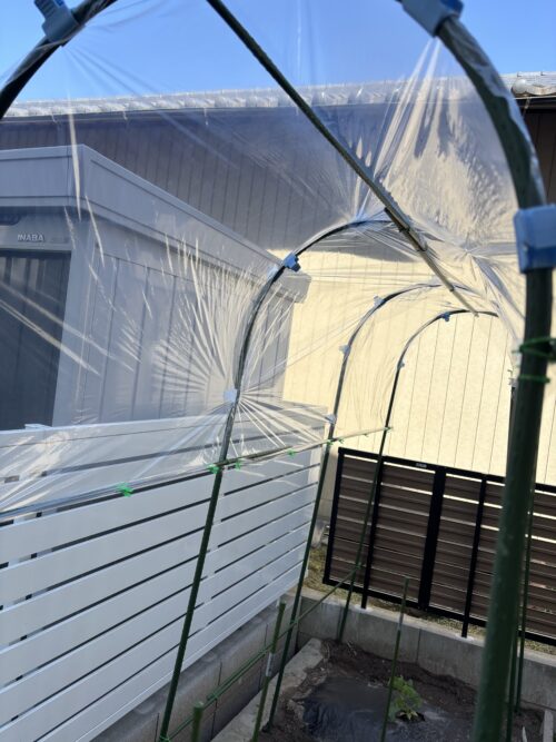 自作した雨よけ